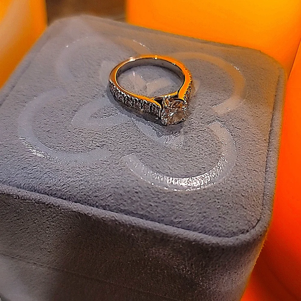 Moissanite Solitaire Ring - Picture 8 of 8